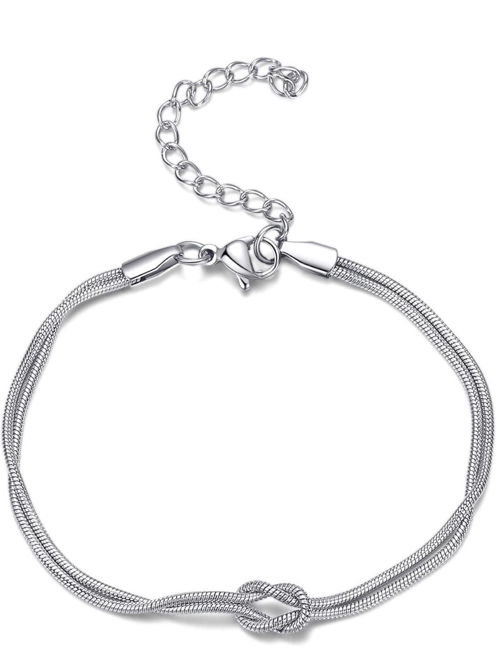 Love Knot Bracelet Dainty Snake Chain